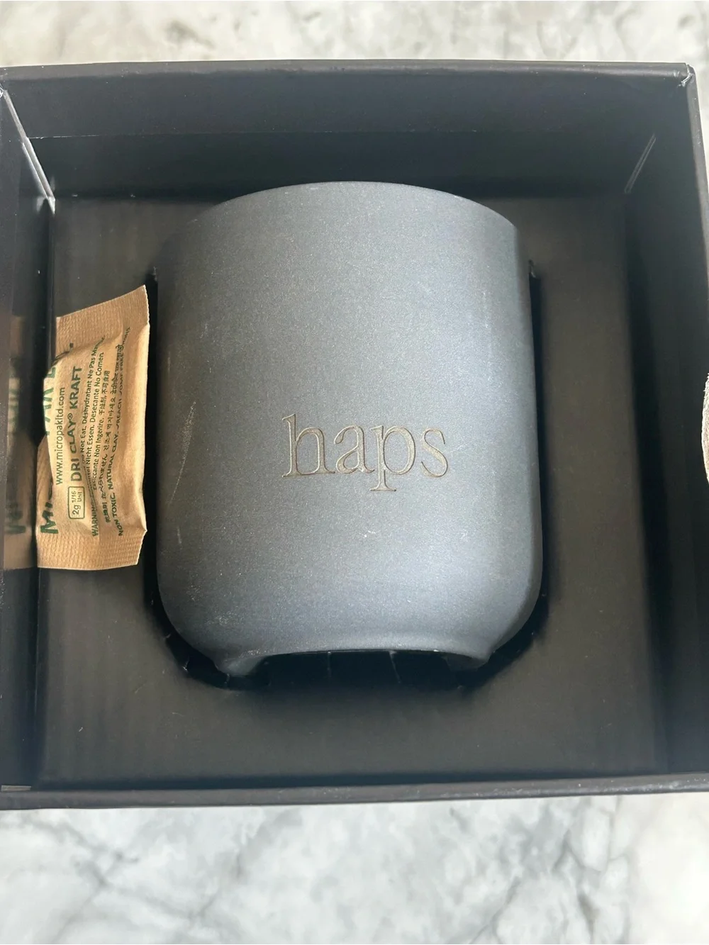 haps Mood Care Ceramic Candle Vessel grey